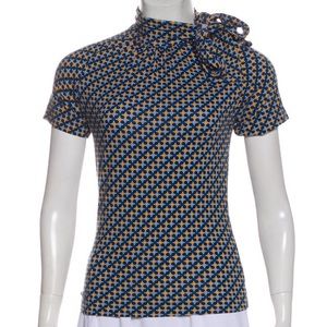 Tory Burch XS Geometric Print Top
